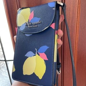 Kate Spade Flap Phone Crossbody Cameron Lemon Zest